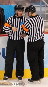 Referees Ryan Hersey and Geoff Miller 