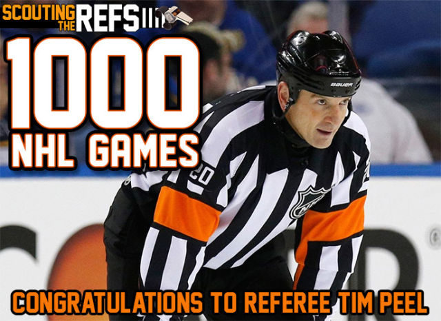Referee Tim Peel to Work 1000th NHL Game