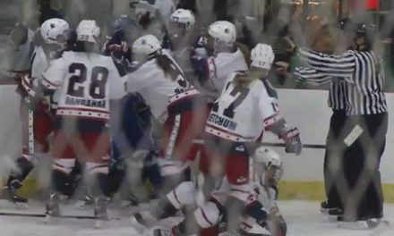 NWHL’s Riveters, Whale Combine for Line Brawl