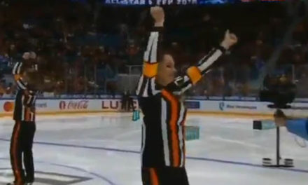 KHL Dancing Referees at All Star Skills Competition