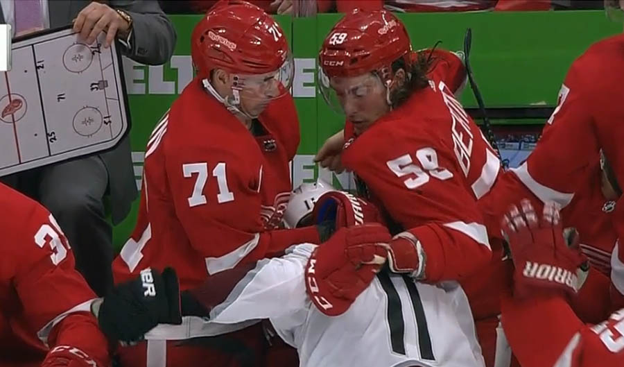 Wings’ Bertuzzi to Face Posssible Suspension for Sucker-Punch from Bench