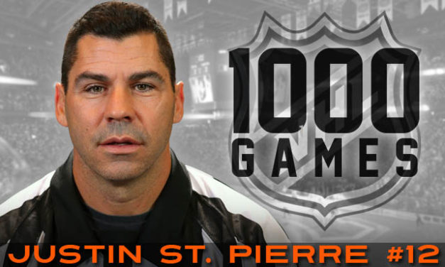 1000 Games for NHL Referee Justin St. Pierre